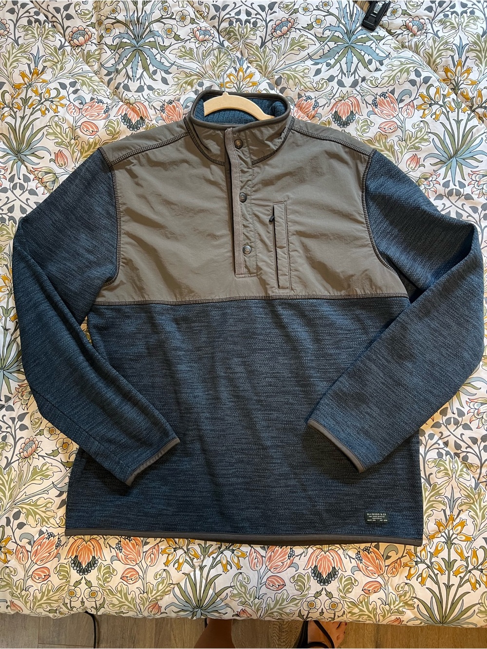 G.H. Bass & Co Mixed Media Snap Lightweight Jacket